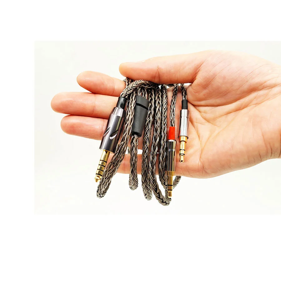 2.5 مللي متر/3.5 مللي متر/4.4 مللي متر التوازن كابل لسوني MDR-Z7/FiiO/Hifiman HE560 HE400se HE1000se 99.9999% واحد الكريستال النحاس ترقية خط