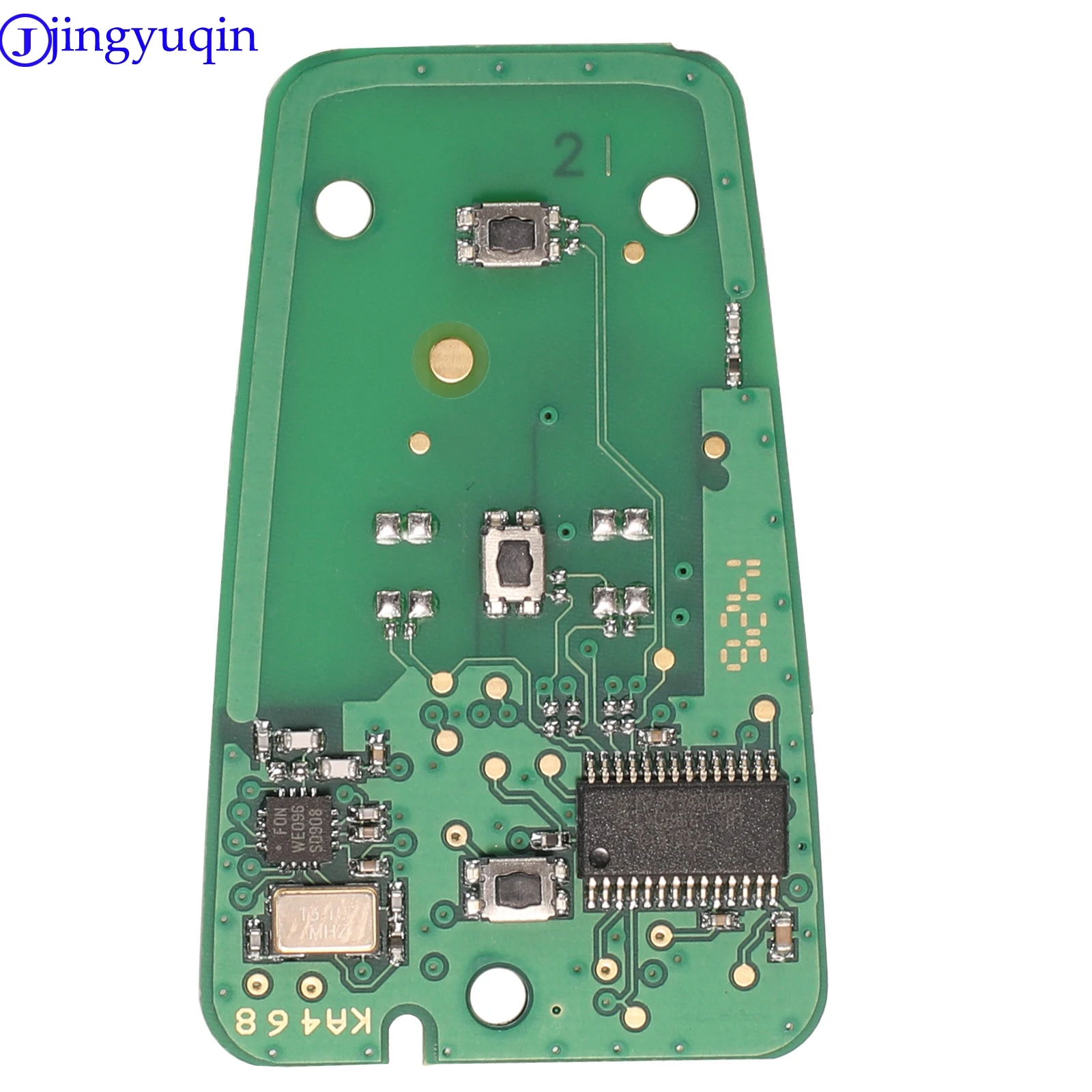 jinyuqin Smart Keyless Go Remote Key 3 Buttons 433MHz 4A PCF7945 ID46 Chip For Peugeot 308 408 508 5008 Emergency key HU83/VA2