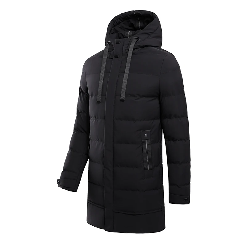 Masculino x-long inverno quente jaqueta jovem casaco de algodão engrossado hoodied quente parkas 4xl