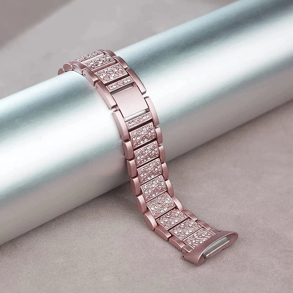 Cinturini rosa bling per Fitbit Charge 4 / Charge 6 / Charge 5 Cinturino di ricambio Bracciale Charge 5 Accessori per cinturini da polso Donna Uomo