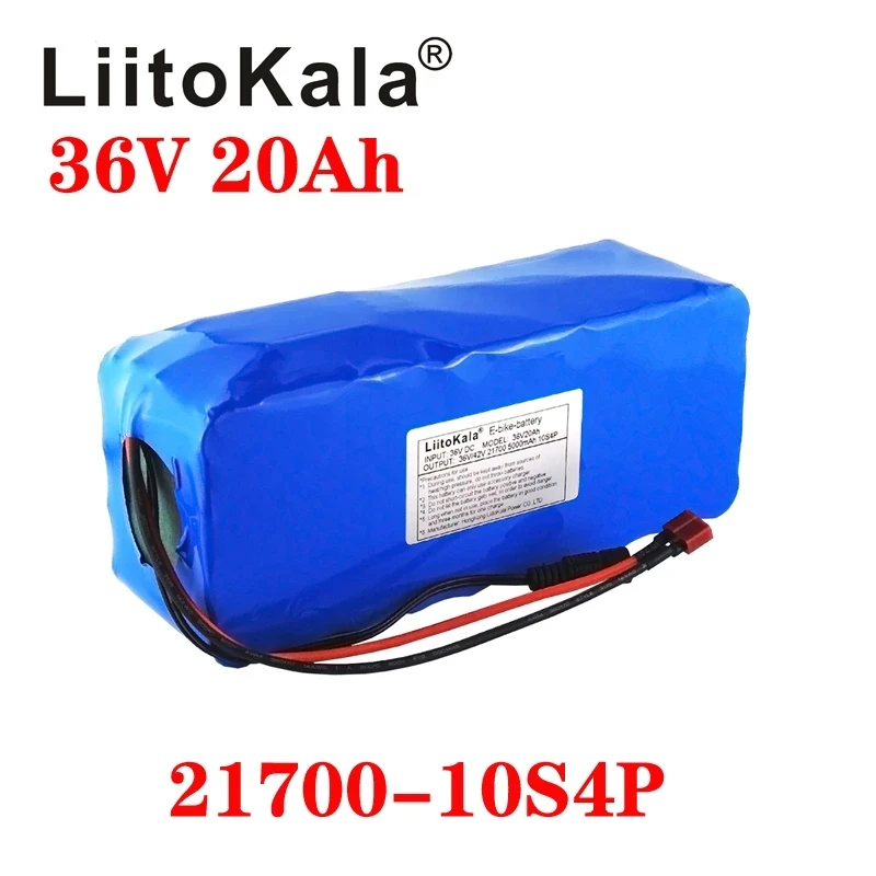 LiitoKala 21700 battery 36V 30Ah 25ah 20ah 15ah 40ah 50ah 45ah battery pack high power battery 42V Ebike electric bicycle