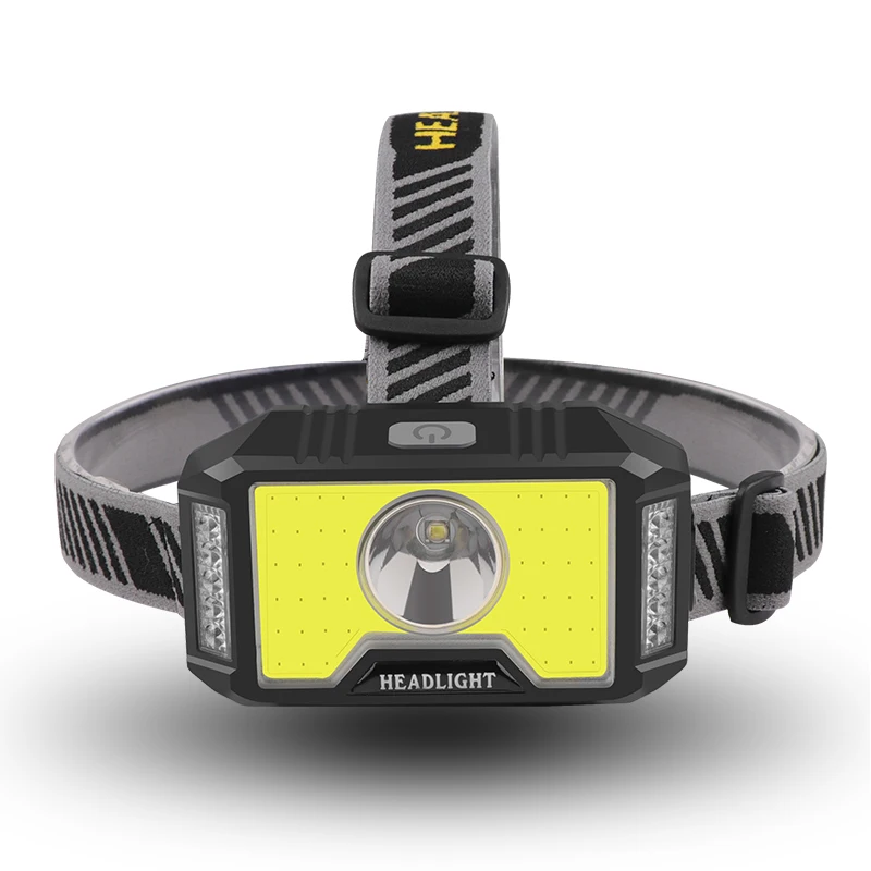 Powerful T6 LED+COB Brand New Headlamp USB Rechargeable Headlight Waterproof Head Flashlight Head Torch 5 Modes Head Lamp