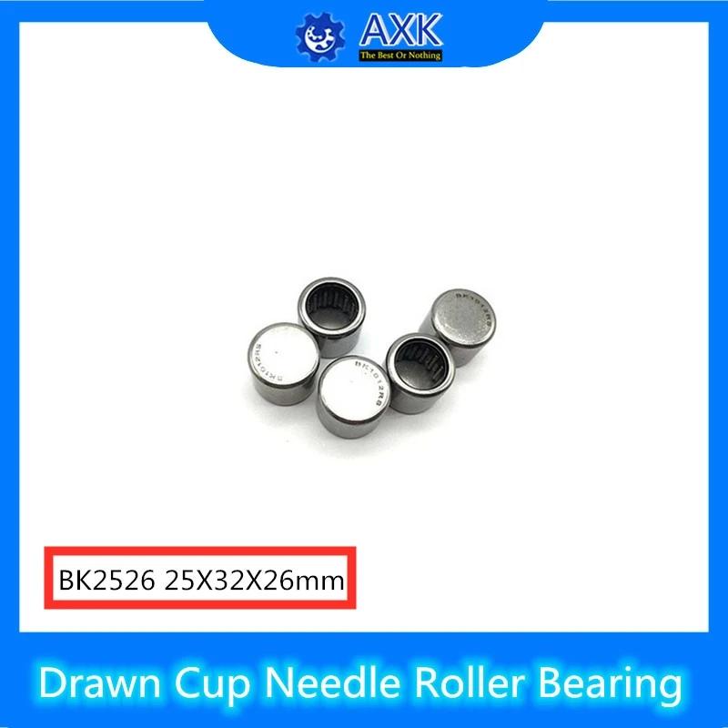 

BK2526 Needle Bearings 25*32*26 mm ( 5 Pc ) Drawn Cup Needle Roller Bearing BK253226 Caged Closed ONE End