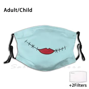 Sally'S Smile طباعة قابل للغسل تصفية مكافحة الغبار الفم قناع سالي كابوس كابوس قبل عيد الميلاد تيم بيرتون جاك وسالي