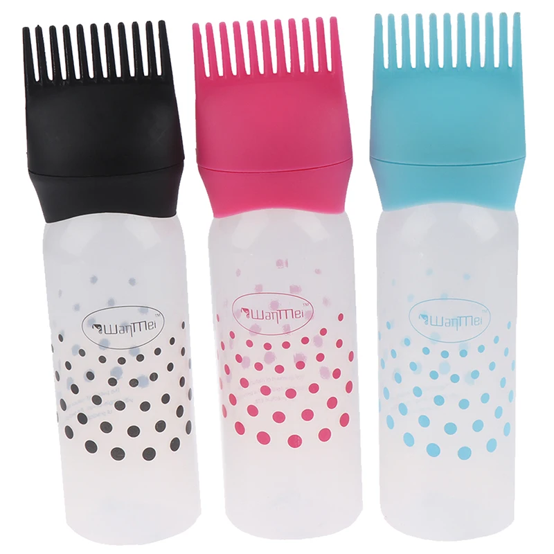 170ml 여러 가지 빛깔의 플라스틱 염색제 리필 병 어플리케이터 빗 디스펜스 살롱 헤어 컬러링 미용 스타일링 도구, 헤어 염색제 리필 염색제