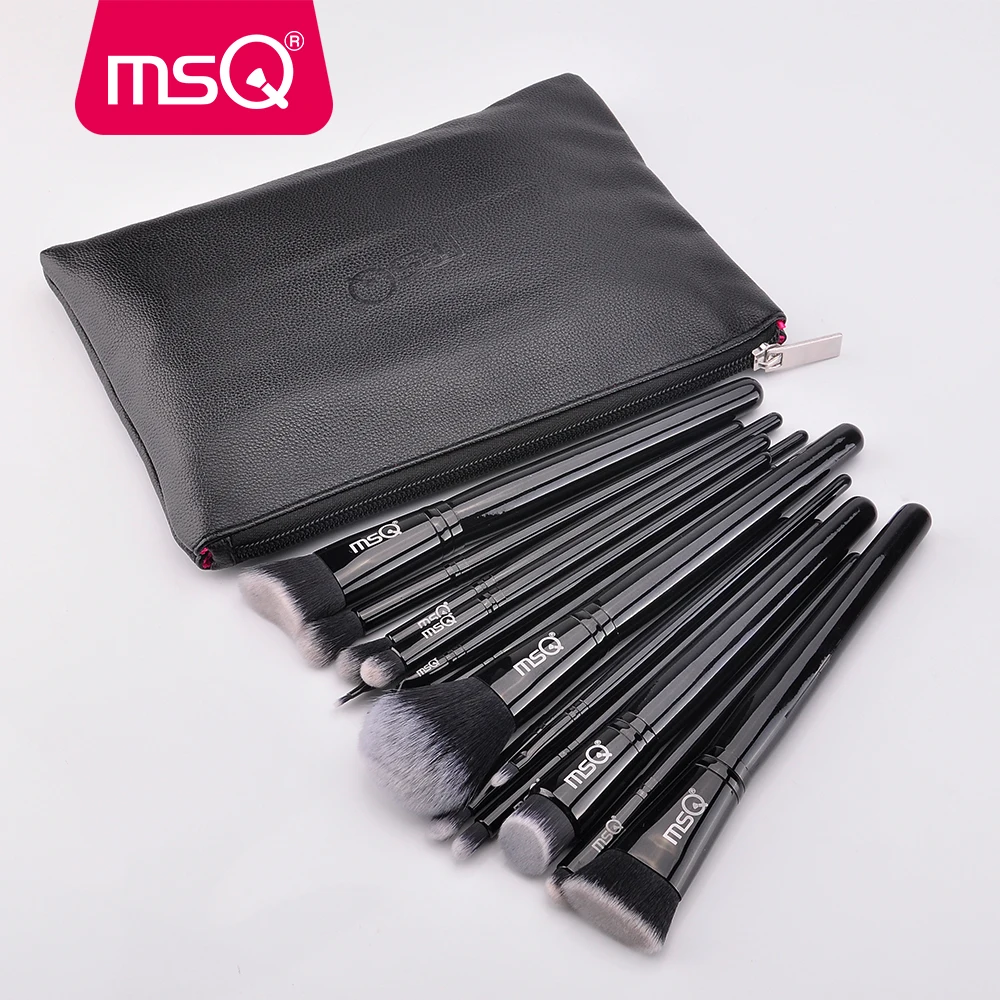 MSQ 15pcs Makeup Brushes Set pincel maquiagem Black Classical Powder Foundation Eyeshadow Make Up Brushes Synthetic Hair