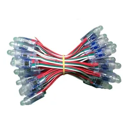 50pcs 12mm WS2812 2811 IC RGB pixel LED string DC 5V 12V IP68 waterproofChristmas / holiday Outdoor lighting lights string