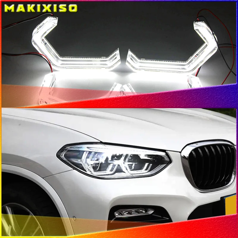 4Pcs LED M4 Style Angel Eyes Halo Rings Car Light Running Lamps DRL For BMW X3 E83 F25 X5 E70 F15 F85 X6 E71 E72 Z4 E85 E86 E89