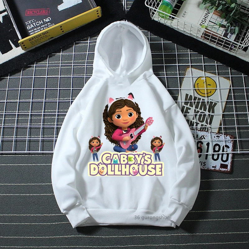 2021 Hot Sale Gabby'S Dollhouse Graphic Print Hoodies Funny Music Lover Kawaii Kids Clothes Sweatshirt Children Tracksuit