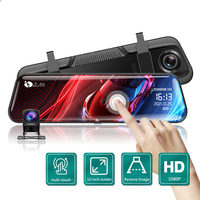 New Car 10 inch Car DVR Full screen Stream Media Rearview Mirror driving Recorder 1080P HD night vision front and rear camera