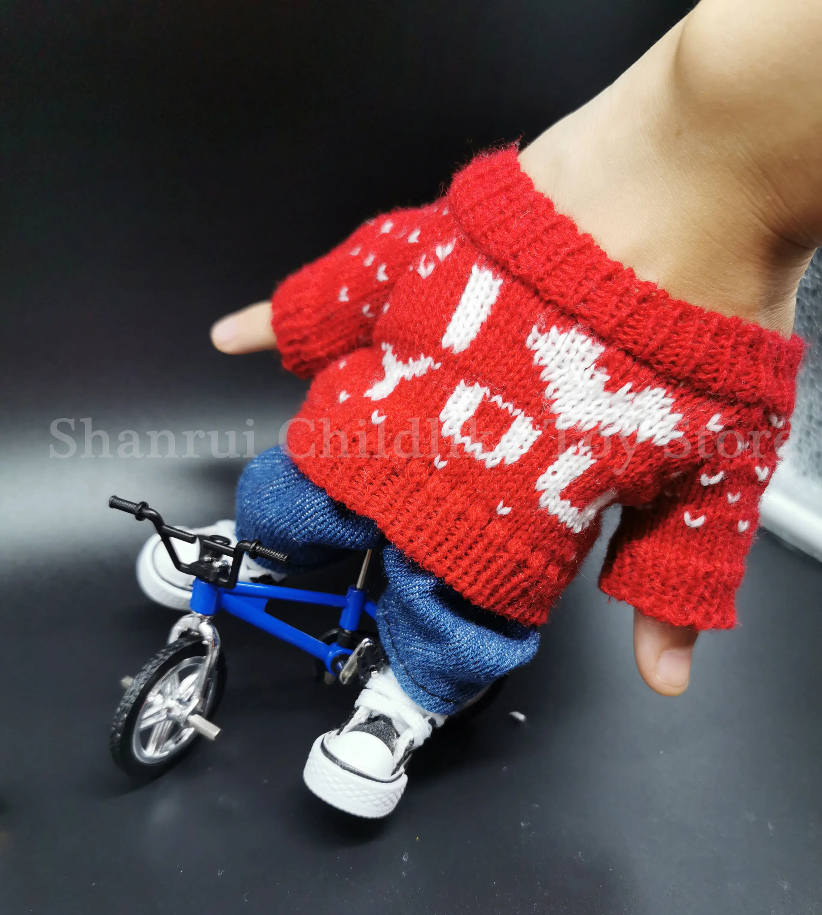 Mini Roller Zweirad Roller Finger Skateboard Finger Schuhe Mini Stoff Kinder Lernspiel zeug Finger Fahrrad lustiges Spielzeug