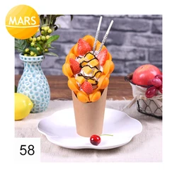 Fake Ice Cream Eggettes Puff Waffle Cake Food Model Window Display Simulation Bubble Waffle Figures Hong Kong Egg Waffle Models