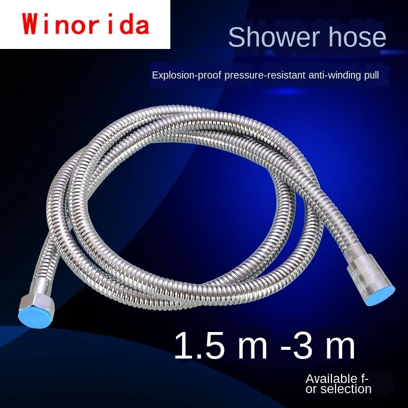 Plumbing Hoses Shower Hose Stainless Steel Encrypted Explosion-proof Shower Head Water Pipe  Nozzle Connection Pipe Fittings