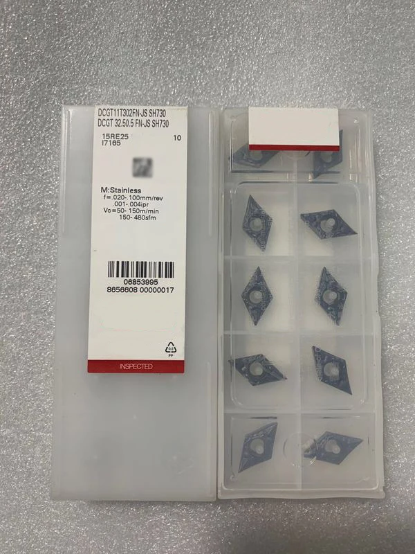 Insertos de torneado 100% originales DCGT11T304 aleación de aluminio DCGT DCGT070202FR-J10 J740 DCGT11T301FR DCGT11T301N para cortador de torno