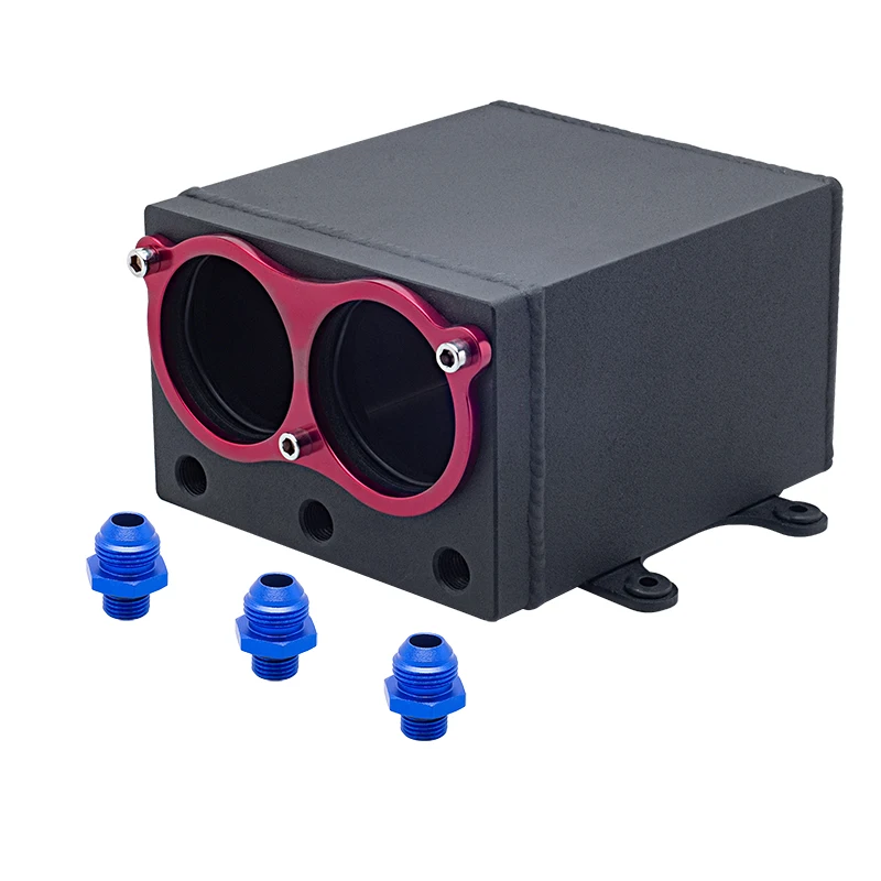 Pompe 044 à double port de 60mm, pour course, billette noire, capture d'huile en aluminium, réservoir de surtension de carburant, oct-1116a