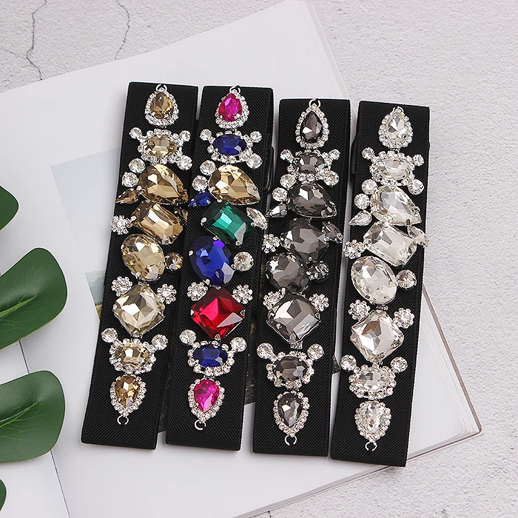 المرأة المدرج موضة الماس مطرز مطاطا فستان Cummerbunds الكورسيهات حزام أحزمة الديكور حزام عريض TB1870