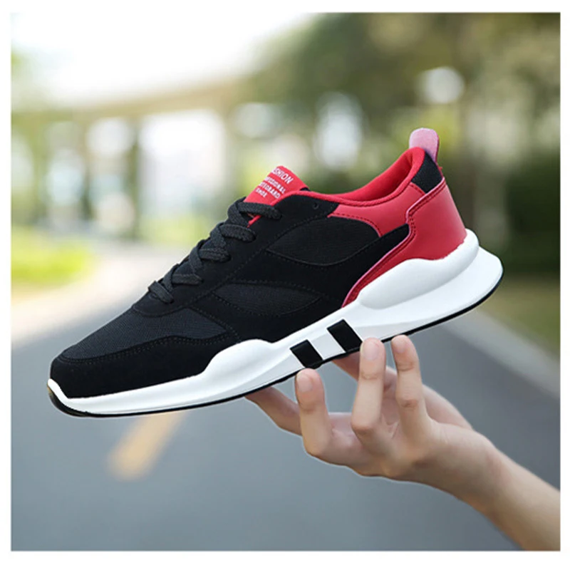 Ultralight Sports Running Shoes Men Outdoor Soft Comfortable Breathable Cushioned Sneakers Mesh Cloth Upper Lace-up Jogger Shoes