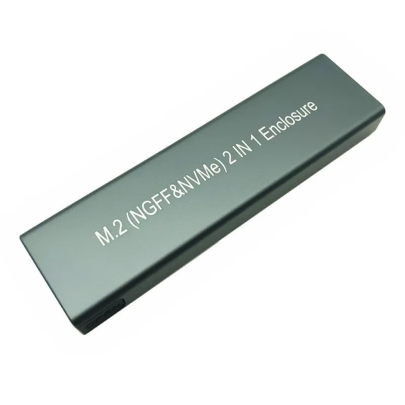 Funda de SSD M2, carcasa NVME, adaptador de SSD M.2 a USB tipo C 3,1 para protocolo Dual NVME, PCIE, NGFF, SATA, clave M/B, caja de disco SSD