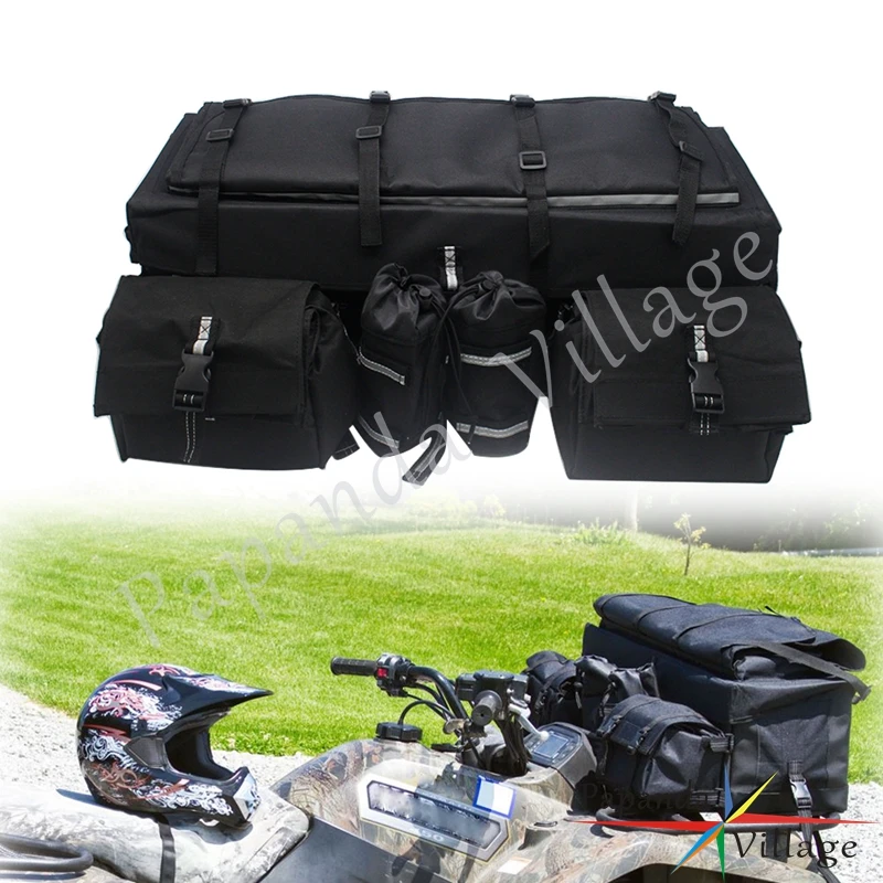 

ATV UTV Waterproof Front Rear Shelf Bag Wrap-Around Rack Bag Carrier Outdoor 600D Oxford Cloth Mountain Bike Luggage Storage Bag