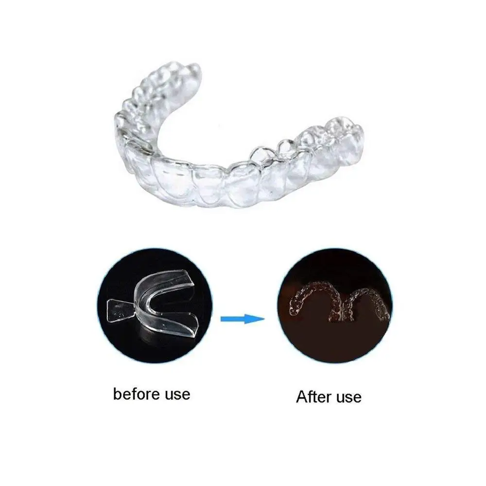 2/4PC EVA Mouth Guard Teeth Protector Night Guard Mouth Trays for Care Oral Bruxism Anti-snoring Sleep Aid Whitening Teeth Trays