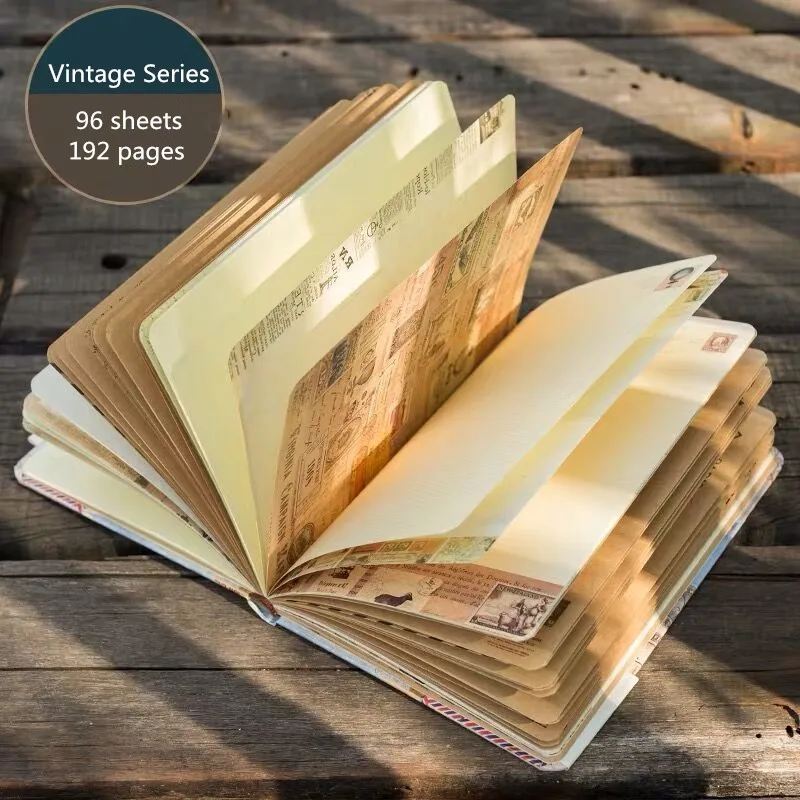Sharkbang Cuaderno 96 yaprak Vintage serisi günlük defteri mermi günlük planlayıcısı eskiz defteri gündem okul ofis kırtasiye