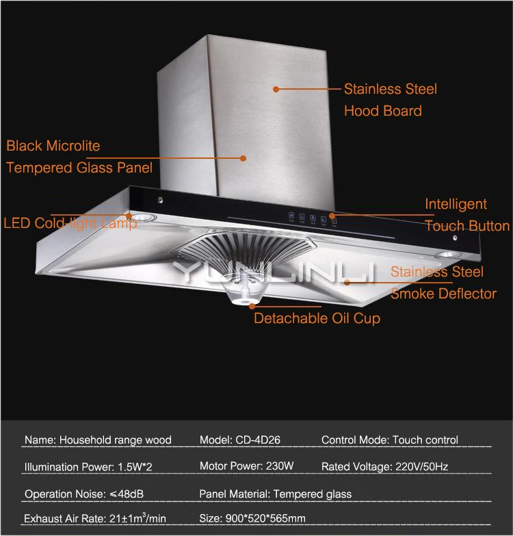キッチンベンチレーター,家庭用,オイル吸引,煙排気,CD-4D26