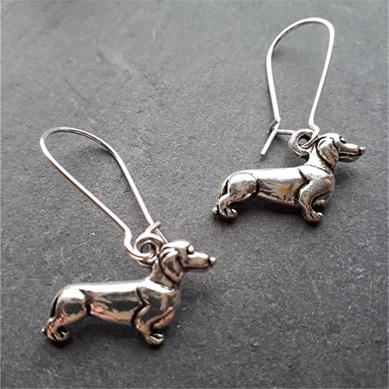 Cute Sausage Dog Earrings Dachshund Earrings Wire Earrings Cute Earrings