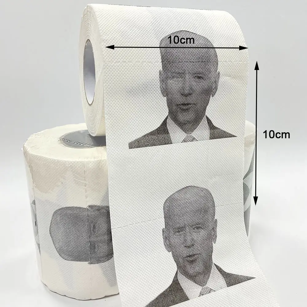 Joe Biden-papel higiénico con patrón caliente, 150 hojas, Toalla de baño