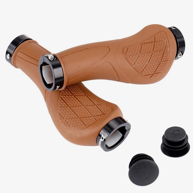 Deemount Bicycle Eco Rubber Grips Anti-skid Bar End Comfy Hand Feel MTB Cycling Hand Rest Double Side Locking