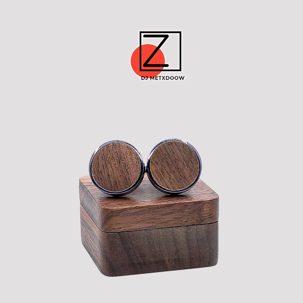 

New 2019 Design Wood Cufflinks Wedding Groom Anchor Cufflink Shirt Cufflinks For Mens Casual Cuff Link Fashion Wood Gift box