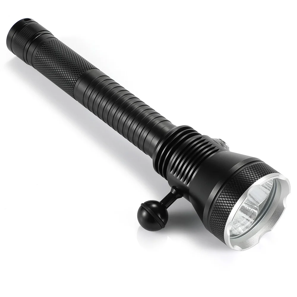 Powerful 3 X XHP70.2 LED Tactical Diving Flashlight Underwater 150M White / Yellow Night Dive Catch Fish Video Fill Light Lamp