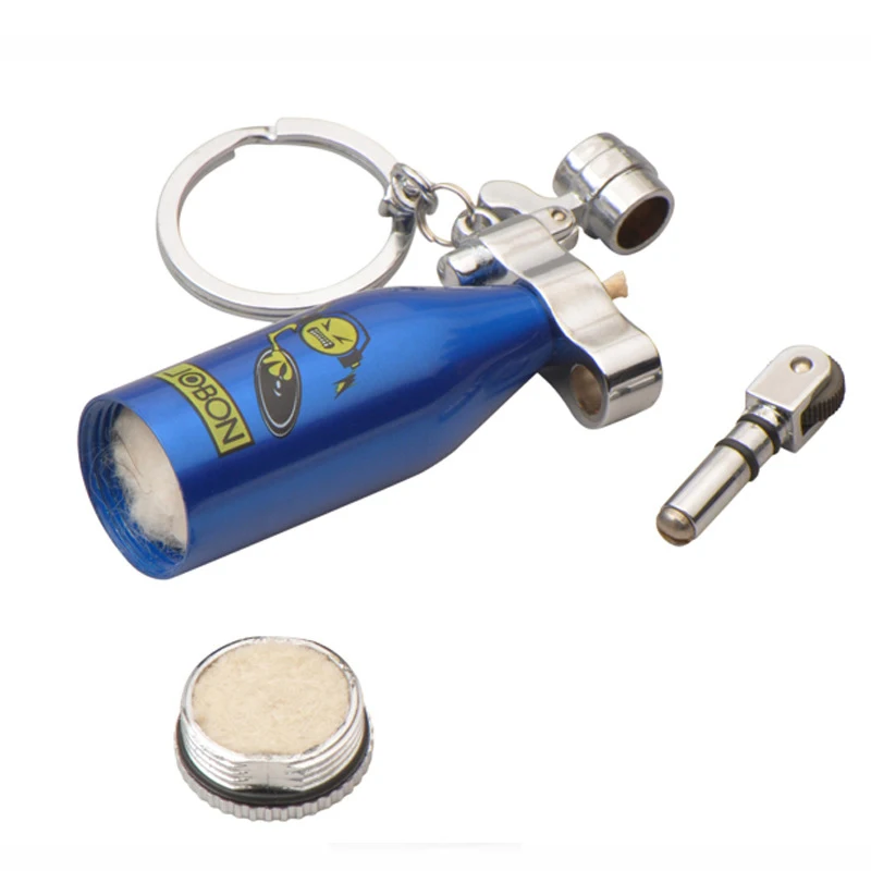 Mini Keychain Vintage Grinding Wheel Kerosene Lighter Creative Refillable Oil Lighters Men And Women Metal Gift