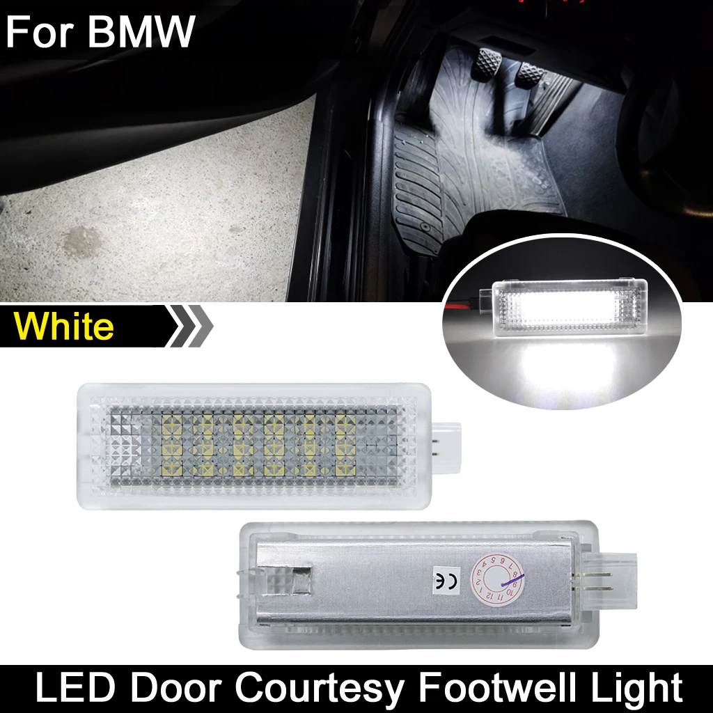 2Pcs For BMW E60 E87 E70 E90 E92 E63 E65 E85 M3 E89 LED Under Door Courtesy Interior Footwell Light Luggage Trunk Glove Box Lamp