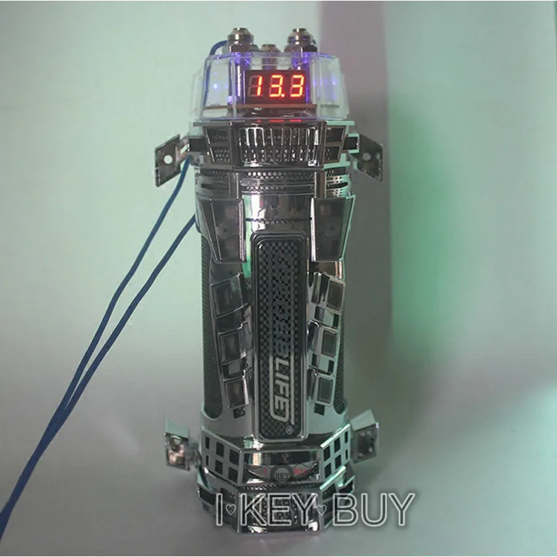 4.0 Farad Super Power Capacitor Car Audio Subwoofer Modified with Lights LED Voltage Display 4F Filter Capacitor Stabilized Pond