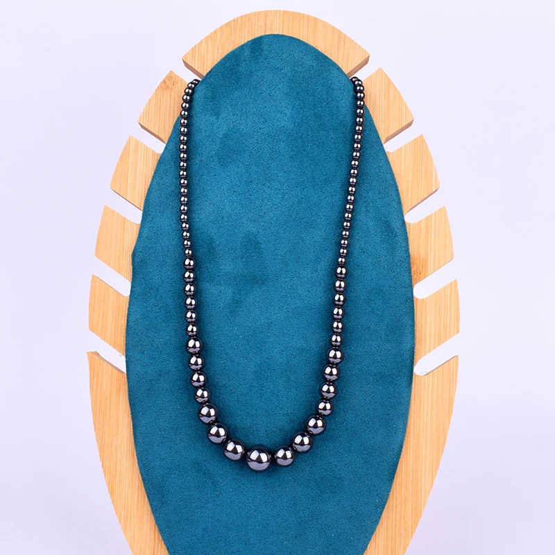 Ожерелье-чокер из гематита с бусинами для мужчин и женщин, магнитное ожерелье из гематита с защитой здоровья и баланса, Ювелирное Украшение