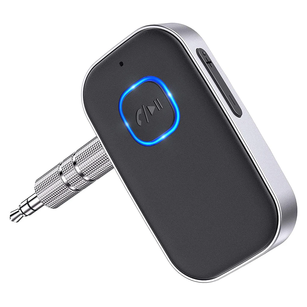 J22 Bluetooth Receiver AUX Wireless Bluetooth 5.0 Car Adapter Portable Wireless Audio Adapter 3.5mm Aux with Microphone