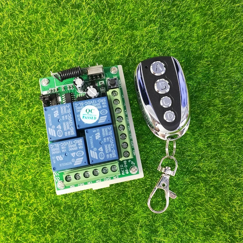 Пульт дистанционного управления с передатчиком, 12 В, 4 канала, 315/433 МГц