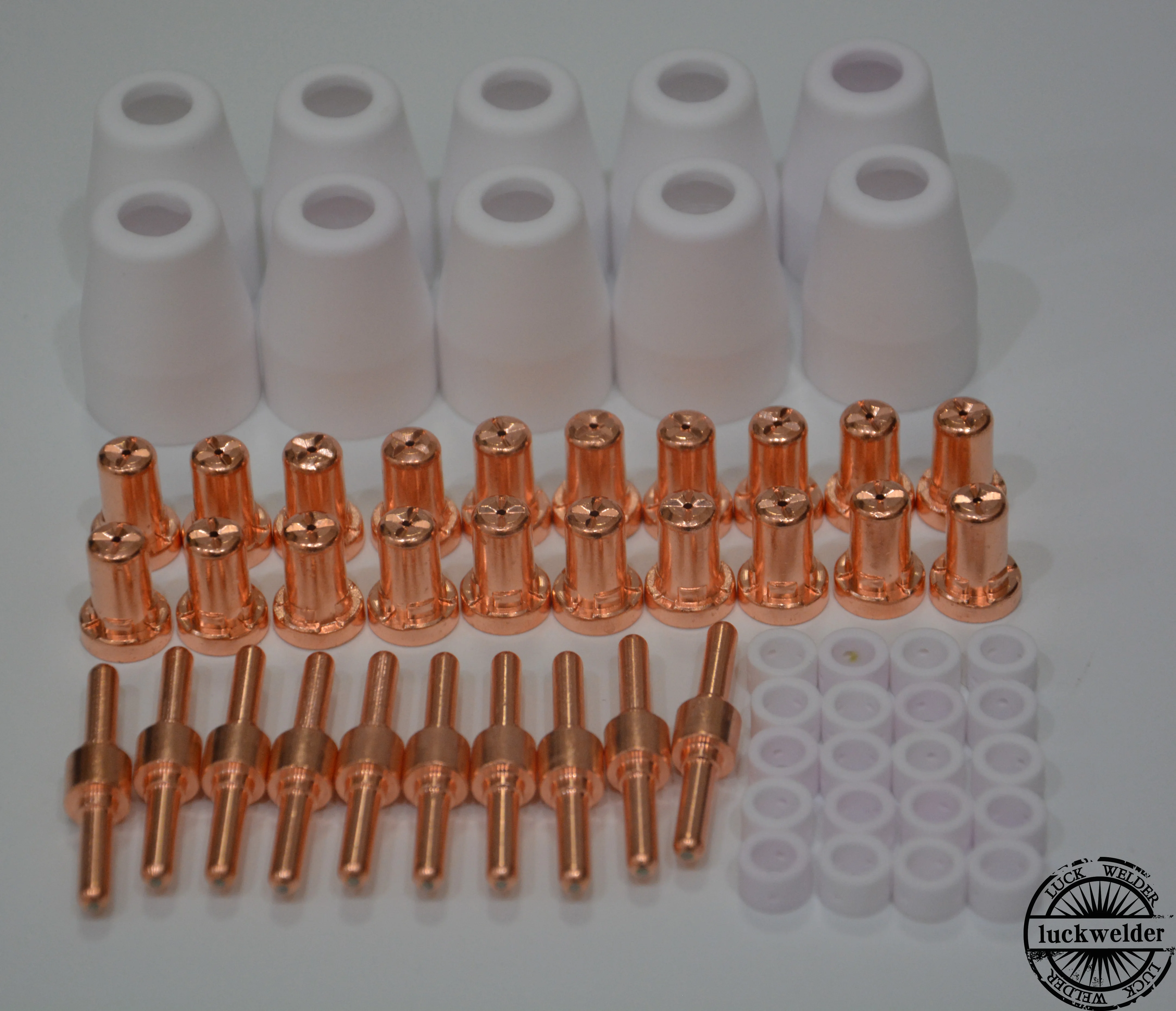 60pcs Estesa Lungo Taglio Al Plasma di Consumo Tips Elettrodi per CUT40D CUT50D PT-31 LG40 Della Torcia Pistola 30/40amp