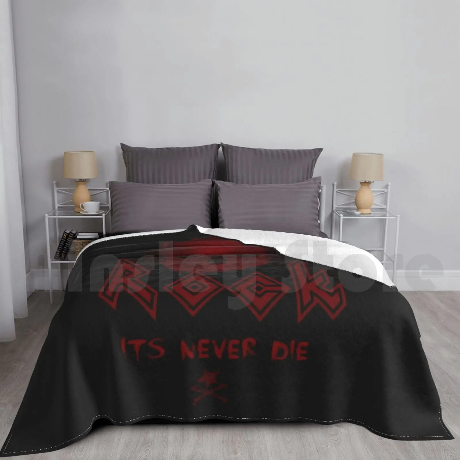 Одеяло Rock Its Never Die для дивана-кровати, путешествий, рок-музыка, рокер, металл, жесткий рок, тяжелый металл, рок-вентилятор, металлический вентилятор
