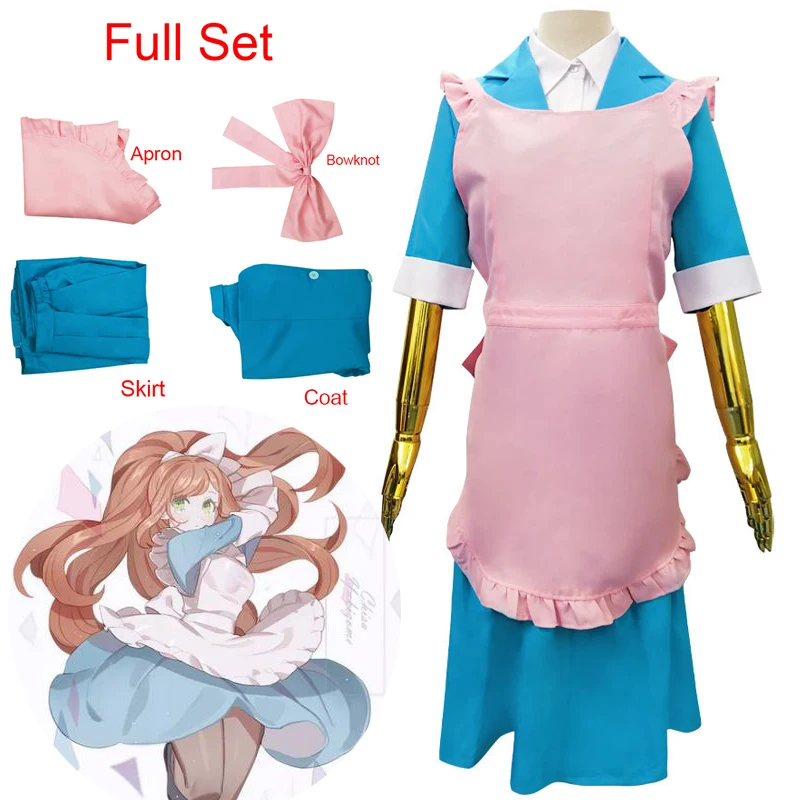 

Anime Danganronpa 3: The End of Hope's Peak Academy - Side: Despair Chisa Yukizome Maid Suit Cosplay Costumes Halloween uniform