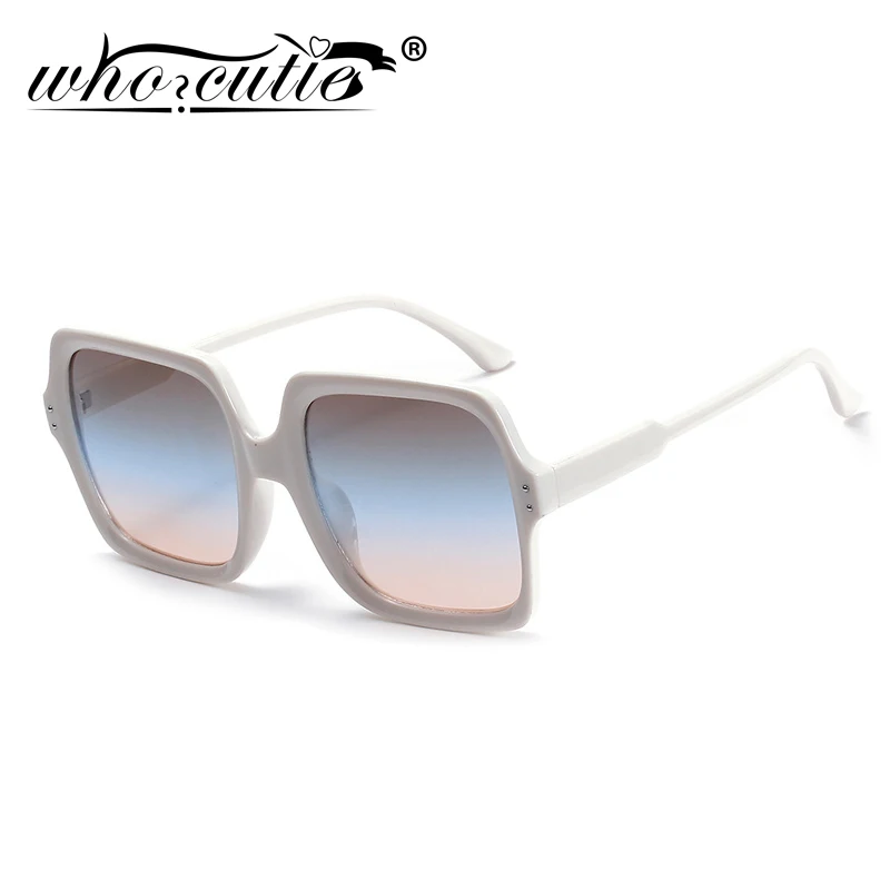 Vintage Trendy Wide Oversized Sunglasses Women 2020 Brand Designer Retro Square Frame Chic Sun Glasses Shades Accessory S322