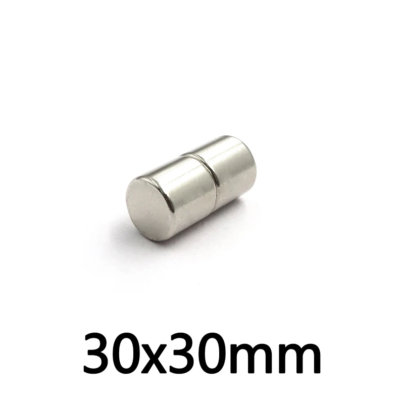 1/2/3/5 Pcs 30x30 mm N35 Neodymium Magnet 30mmx30mm DIY Permanent NdFeB Magnets Big Round Dia.30mmx30mm Magnet 30*30 mm