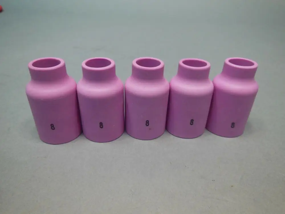 10 Uds 8 #54N14 alúmina boquilla de Gas de la lente tazas para WP-17 WP-18 WP-26 12,5mm 1/2"