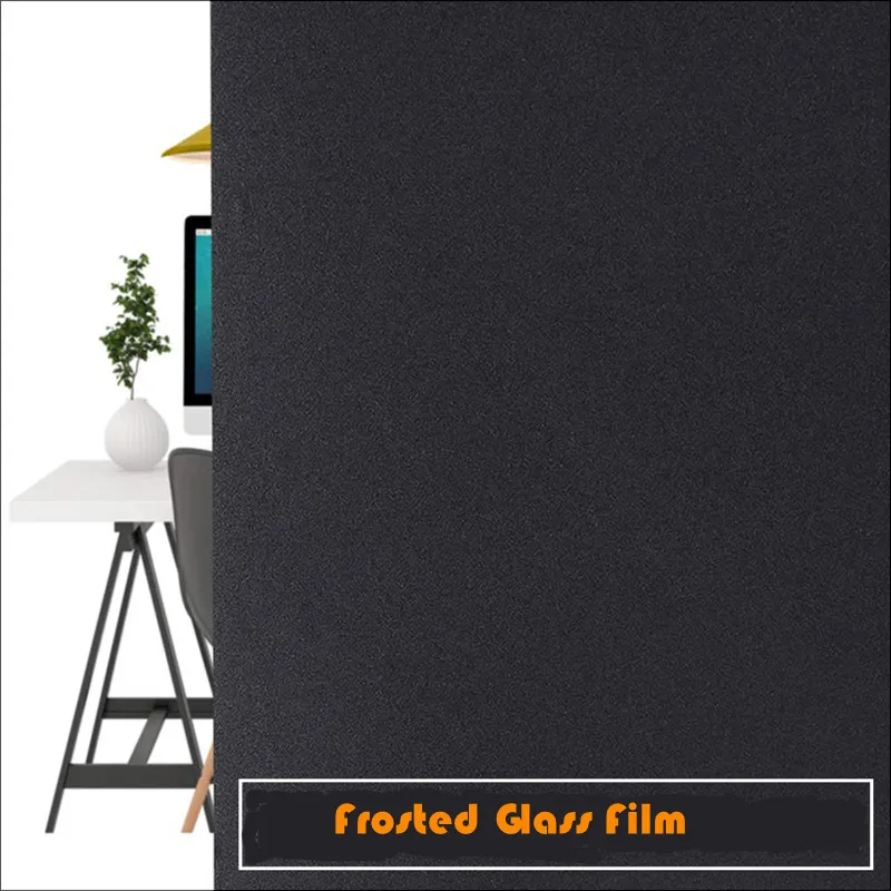 Removable 100% Light Blocking Static Total Blackout Window Film Privacy Room Darkening Window Tint Black Window Sticker