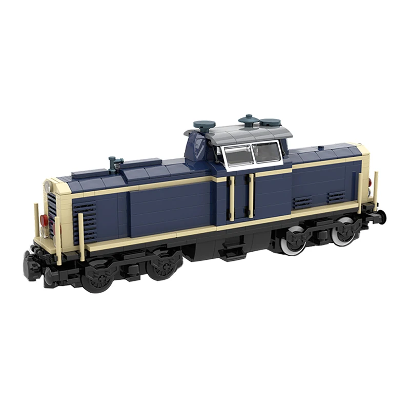 Moc V100 Duitse Cargo Locomotief Bouwstenen Model Kit Track Kleine Stad Trein Bakstenen Diy Idee Kids Toys Kinderen Best geschenken