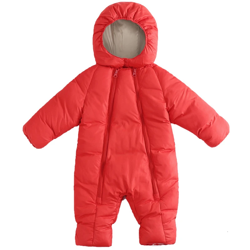 Baby Winter Rompers Thicken Infant Snowsuit Girl\'s Hooded Overcoat Children Overalls Warm Outdoor Clothes Hot Boys Clothing Sets