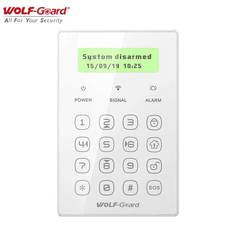 

Wolf-Guard Wireless 433MHz Keypad Keyboard Arm /Disarm Mini Anti-Theft Controller for Home GSM Burglar Alarm Security System