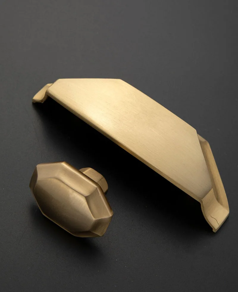 Nordic Cabinet Handle Retro Drawer Knobs Kitchen Cupboard Dresser Pulls Brass Furniture Knob Handle