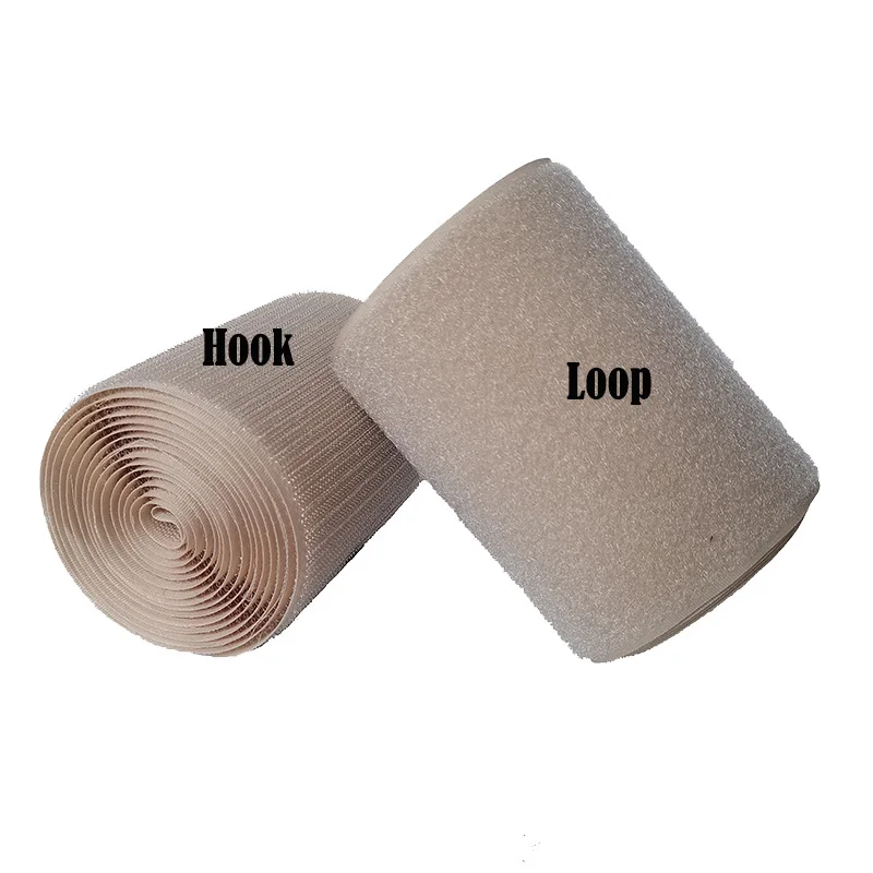 Khaki no adhesive hook loop fastener tape sewing Accessories tape sticker straps couture clothing 20/25/40/50/100mm DIY