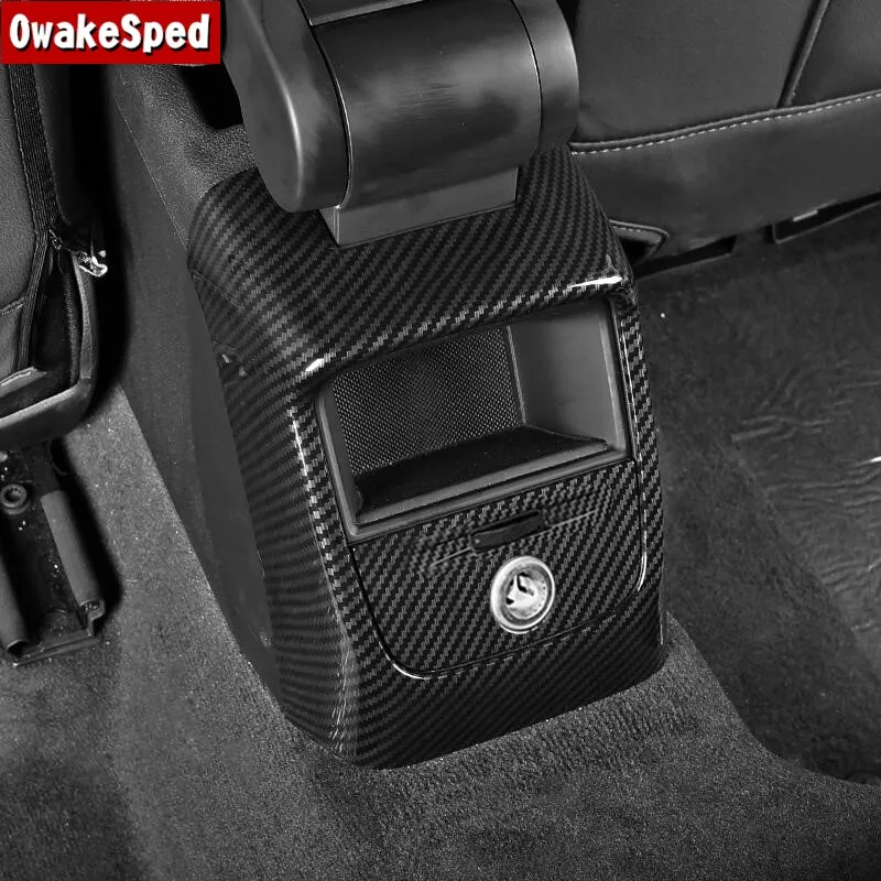 For Audi A3 8V 2013-2019 Interior Accessories Car Rear Air Outlet Cover Trim Carbon Fiber Style Air Vent Frame Decoration Decals